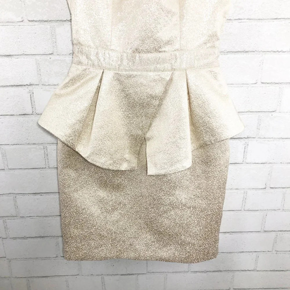 Keepsake Vintage Label Gold Strappy Cocktail Dress - Picture 3 of 10